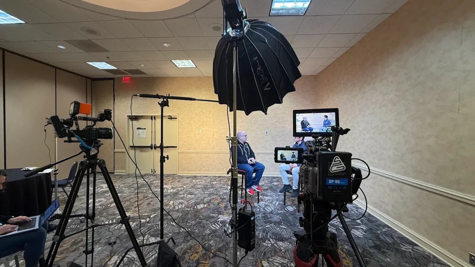 On-location filming for a sustainability initiative video